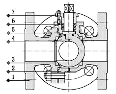 電動調節(jié)球閥結構示意圖